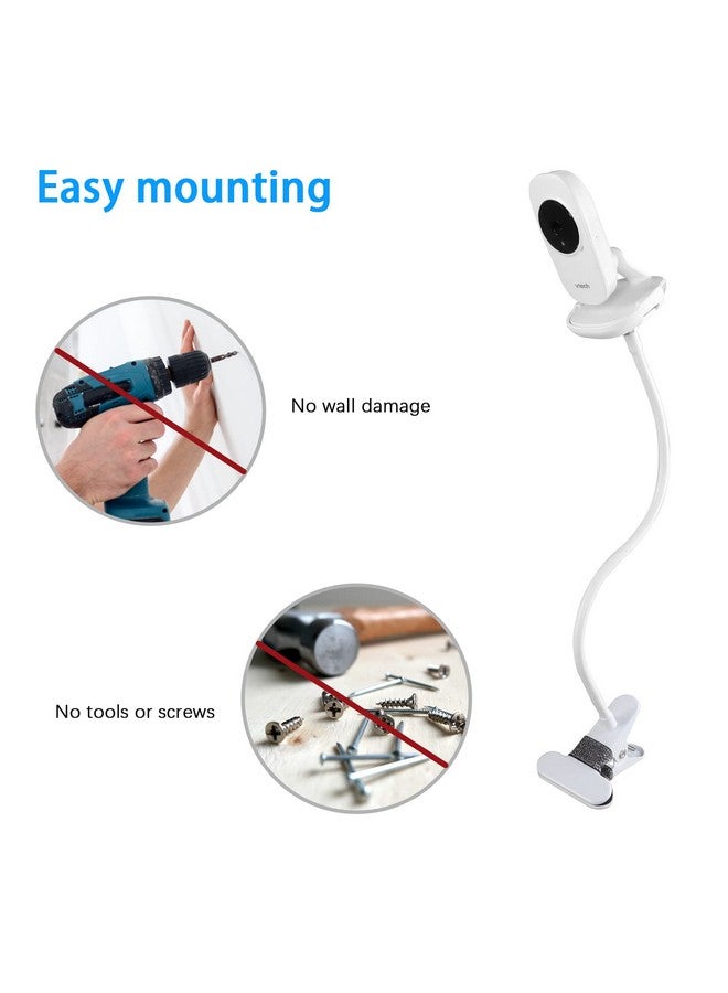 OkeMeeo Baby Monitor Mount for VTech VM819 and VM3252 Baby Monitor (15.7 in Gooseneck Universal Camera Mount Clamp No Drill) - Image 3
