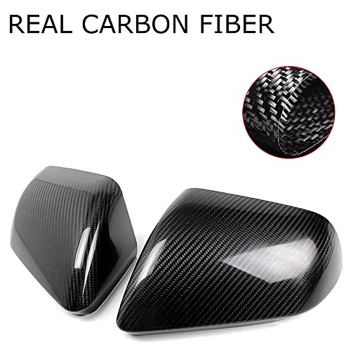 SIDMILE Real Carbon Fiber Mirror Cap Covers Compatible with 2015-2020 M-ustang S550 for USA Spec Model W/LED Signal Add-on Type - Image 3