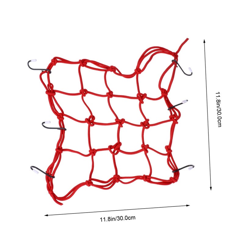 Red Cargo Net For Bike Basket Motorcycle Rear Rack Car Hitch Rack Cover - Image 3