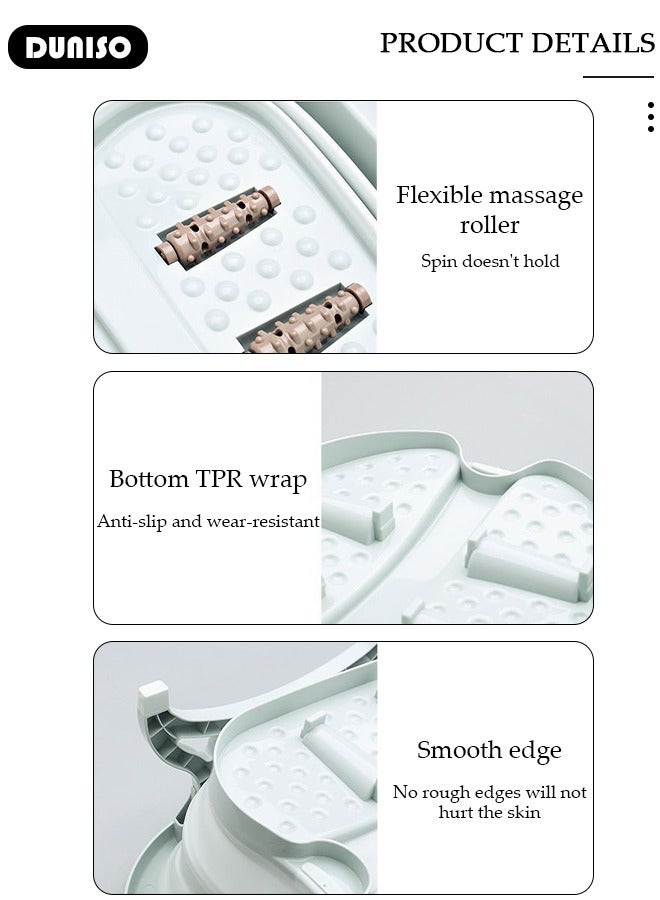 DUNISO Collapsible Foot Bath Basin, Portable Foot Soak Tub with Massaging Rollers, Folding Foot Tub for Soaking Feet, Pedicure Foot Spa Bucket for Relieving Fatigue And Body Stress, Multifunctional Bucket for Travel - Image 2
