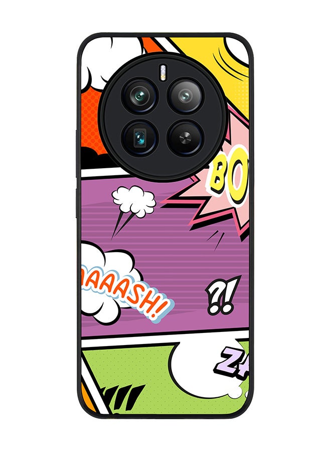 Stylizedd Rugged Black edge case for Realme 12 Pro / Realme 12 Pro Plus 5G, Slim fit Soft Case Flexible TPU Gel Thin Cover -  Comic Strip - Image 1