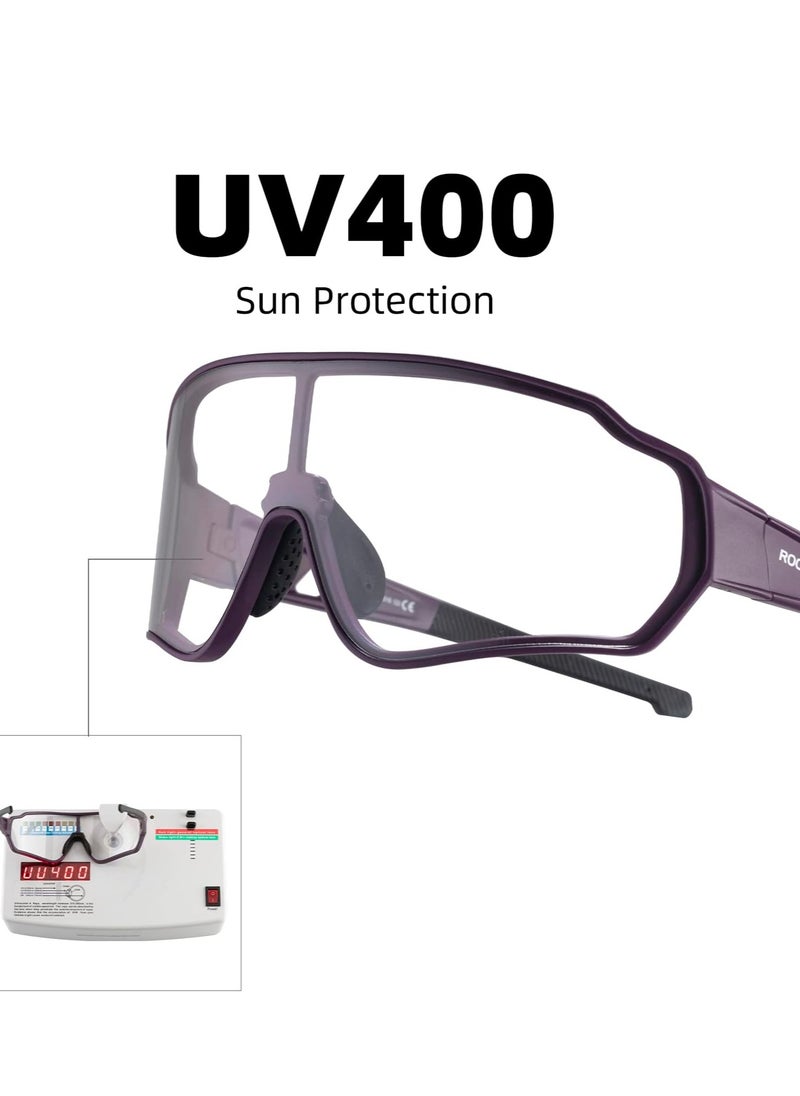 Rockbros Photochromic Sunglasses For Men Women Cycling Sunglasses Safety Sport Sunglasses Uv Protection  - Image 1