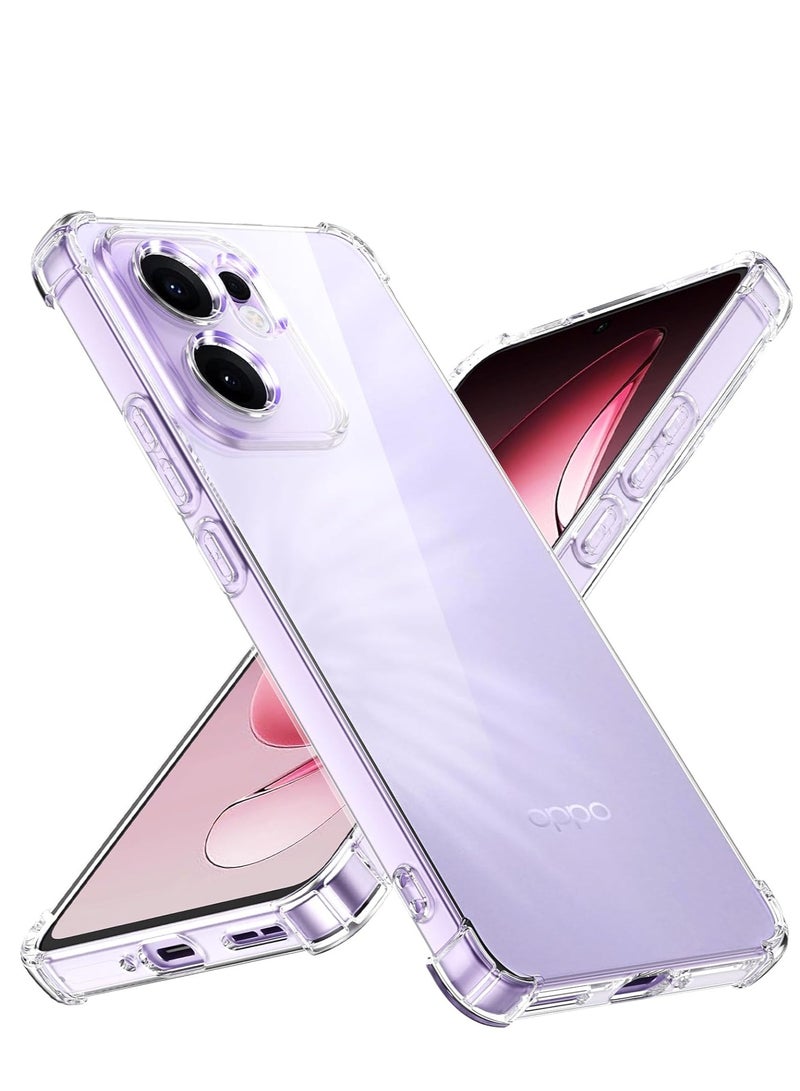 Transparent Case for Oppo Reno 13 F 5G / 4G, Crystal Clear Soft TPU Shockproof Protective Case Ultra-thin [Airbag Protection] Anti-Scratch Anti-Oil Bumper Cover  - Image 1