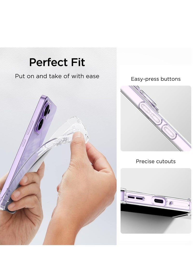 Transparent Case for Oppo Reno 13 F 5G / 4G, Crystal Clear Soft TPU Shockproof Protective Case Ultra-thin [Airbag Protection] Anti-Scratch Anti-Oil Bumper Cover  - Image 4
