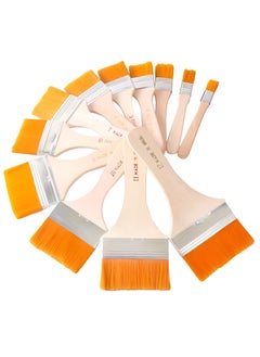 Oblivion Oblivion Artistic Flat Painting Brushes | Professional Round Pointed Tip Nylon Hair Artist Acrylic Paint Brush for Acrylic/Watercolor/Oil Painting | Set of 12  - Image 1