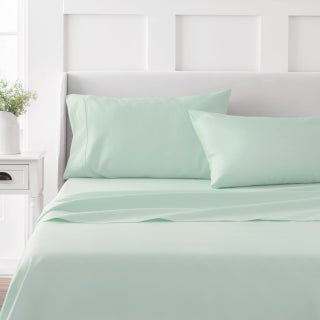 MARTHA STEWART 100 Cotton Queen Sheet Set  4 Piece Soft Smooth Durable Easy Care 16 Deep Pocket Sheets Sateen Sheets 1 Flat 1 Fitted 2 Pillowcases Mint Green - pzsku/Z82243D54E7B3B18E400AZ/45/1749490837/39c37fc5-1720-4d74-ada3-29b22075b3dc