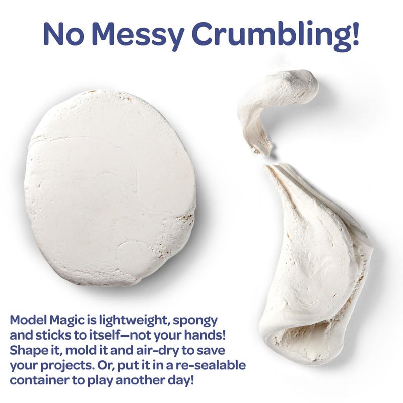 Crayola Model Magic White, 4-Pack (8 oz Each) â€“ Air-Dry Modeling Clay Alternative for Kids, Christmas Gifts for Grandkids & Toddlers, Reusable Sculpting Material - Image 3