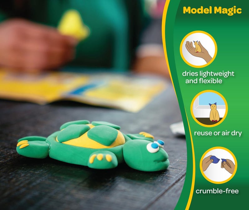 Crayola Model Magic White, 4-Pack (8 oz Each) â€“ Air-Dry Modeling Clay Alternative for Kids, Christmas Gifts for Grandkids & Toddlers, Reusable Sculpting Material - Image 5
