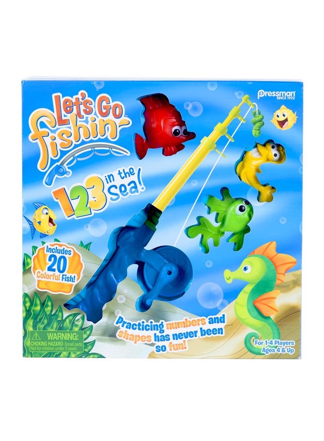 Pressman Let’s Go Fishin’ 123 in The Sea! - Practice Counting, Shapes, and Colors Game - Ages 4 and Up, 1-4 Players - Image 1