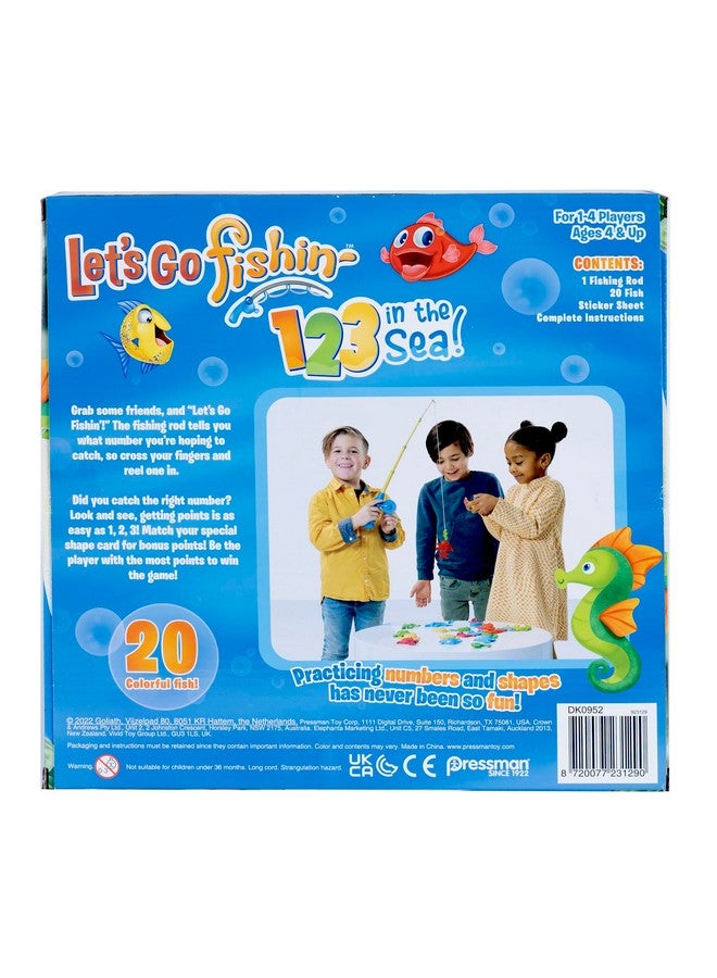 Pressman Let’s Go Fishin’ 123 in The Sea! - Practice Counting, Shapes, and Colors Game - Ages 4 and Up, 1-4 Players - Image 4