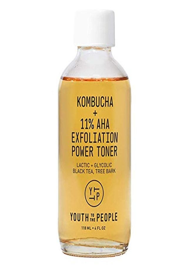 Youth To The People - Kombucha + 11% Aha Exfoliation Power Toner Vegan Glycolic Acid + Lactic Acid Facial Toner Minimize Appearance Of Pores For Smooth Texture Kombucha Skincare, Clean Beauty(4Oz) - Image 1