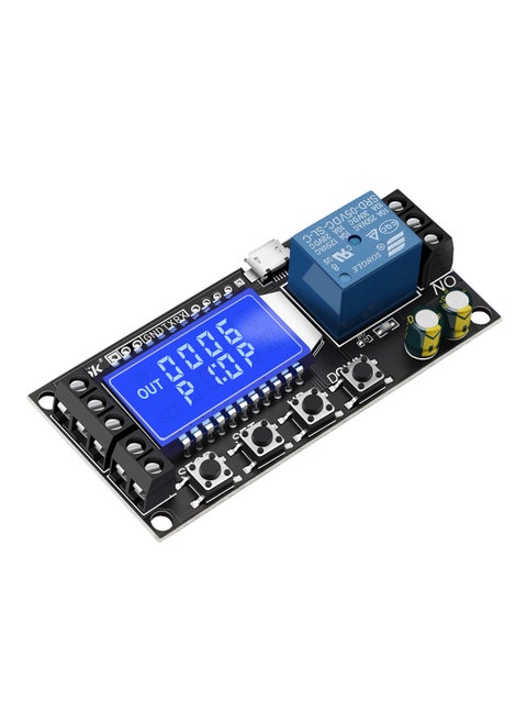 DROK Time Delay Relay DC 5V12V24V Timer Relay DelayOff Cycle 001s9999mins Adjustable Trigger with LCD Display Support Micro USB 5V Input