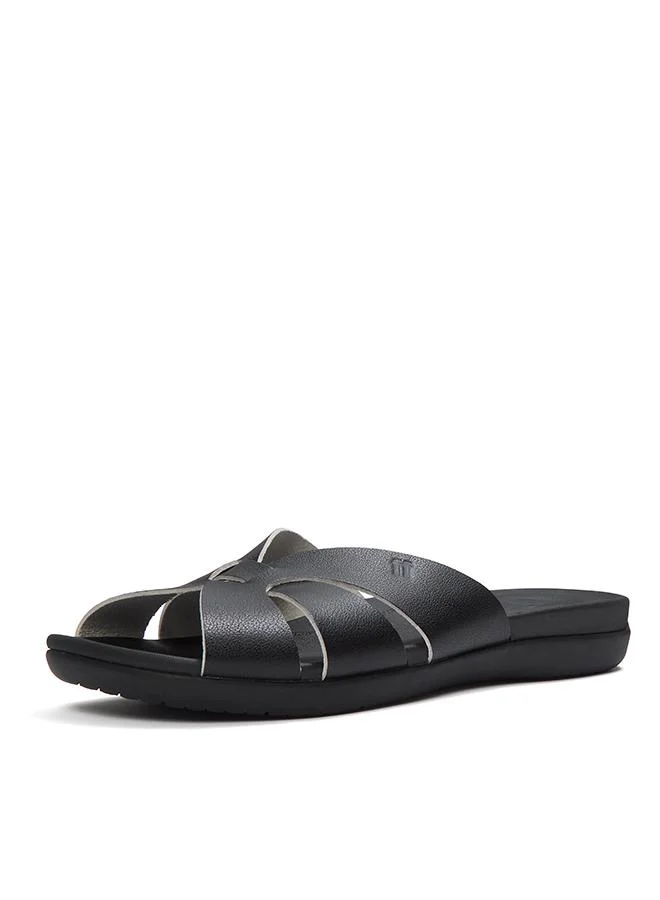 Fitflop  SOLAY WATERPROOF-LEATHER WOVEN SLIDES for Women | Best Price UAE