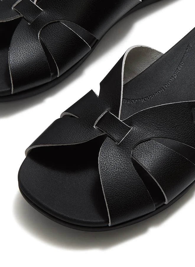 Fitflop  SOLAY WATERPROOF-LEATHER WOVEN SLIDES for Women | Best Price UAE