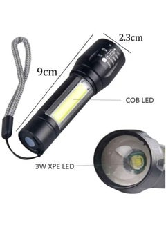 TIGER Rechargeable Mini Torch Portable Flashlight – Ultra-Bright Handheld Pocket Light with COB Side Lantern, High-Powered Travel Torch for Camping, Fishing & Travelling​  - Image 2