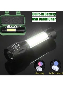 TIGER Rechargeable Mini Torch Portable Flashlight – Ultra-Bright Handheld Pocket Light with COB Side Lantern, High-Powered Travel Torch for Camping, Fishing & Travelling​  - Image 5