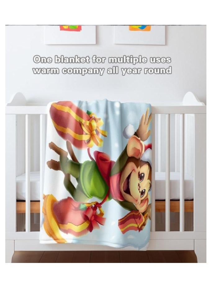 general Children's or student cartoon flannel thin blanket (warm and comfortable, suitable for sleep, games) 100cm*150cm - 1056 - Image 3