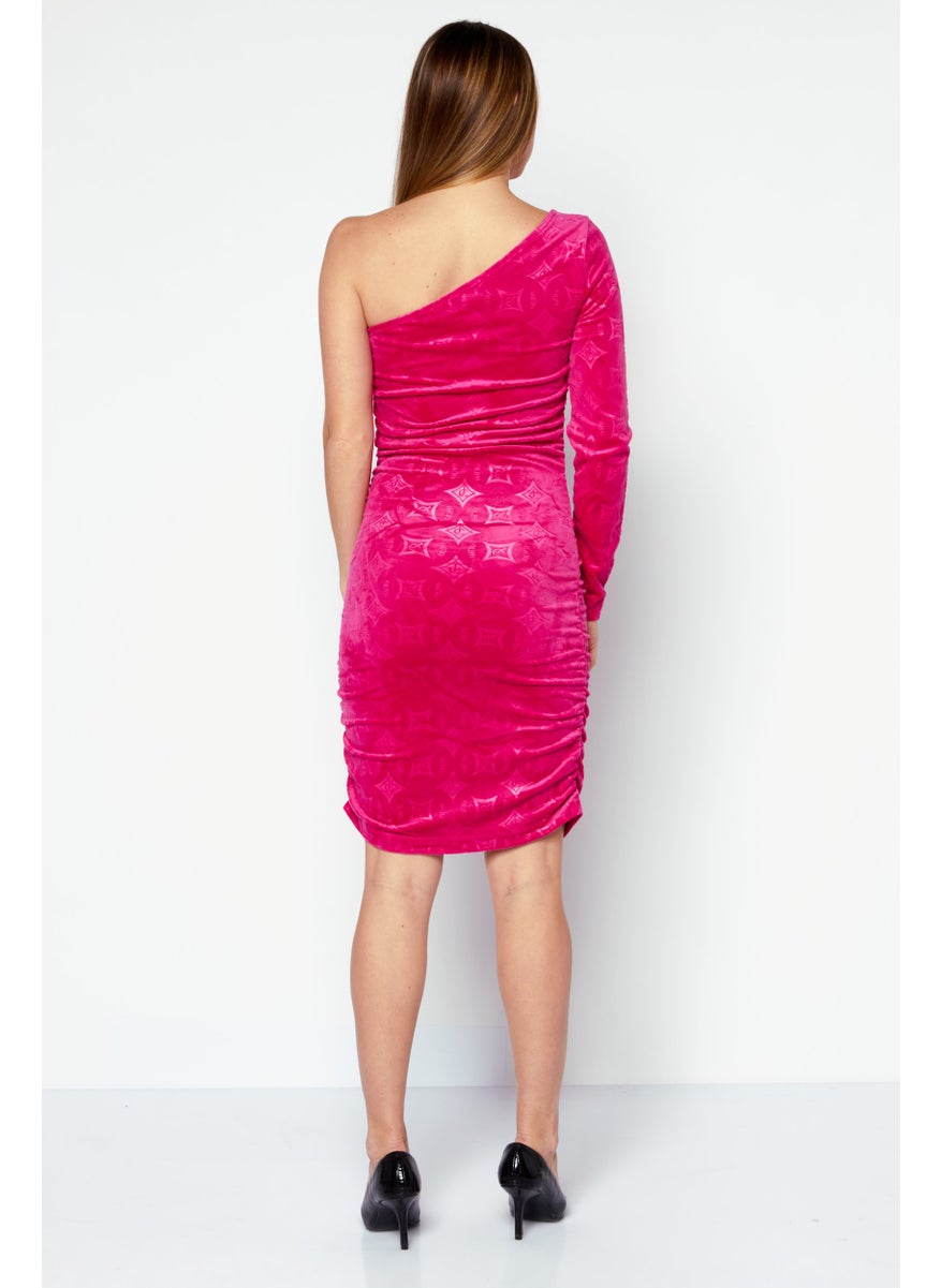 Juicy Couture Women Allover Print Mini Dress, Dark Pink  - Image 3