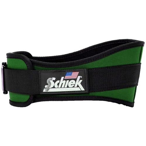 Schiek Sports 2006 Nylon 6 Inches Weight Lifting Belt Support Belt for Power Lifting Long Lasting Forest Green - Image 1