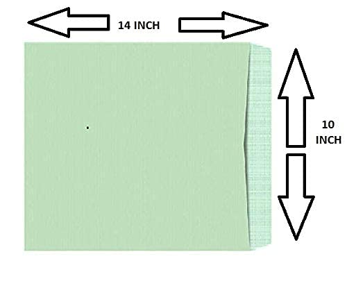 NSSP™ 14x10 Inch Cloth Line Courier Cover, Green Envelopes for Office Letter Document (Pack of 25) - Image 3