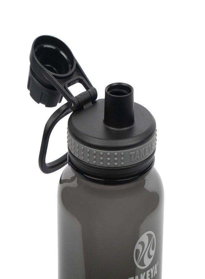 Takeya Tritan Sport Water Bottle with Spout Lid - BPA-Free & Dishwasher-Safe Water Bottle - Reusable Bottle with Lid Handle - Simple Leak-Proof Water Bottle - 40 oz, Black - Image 3