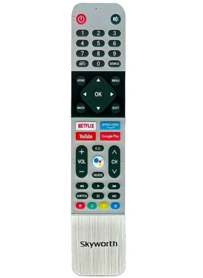 Skyworth New Replaced Remote Control Fit For Skyworth All Smart Tv With Voice Function Built-In Netflix Prime-Video Youtube Google-Play - Image 1