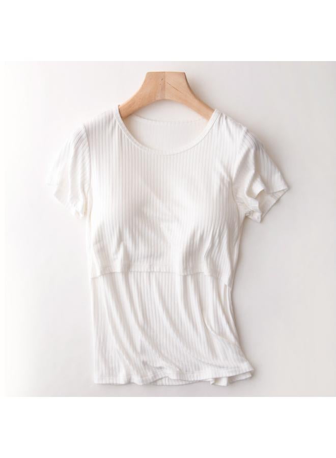 Breastfeeding Clothes Nursing Top Fashionable Hot Mom Pregnant Women's Short-sleeved T-shirt Nursing Clothes Bottoming Shirt Summer Vest