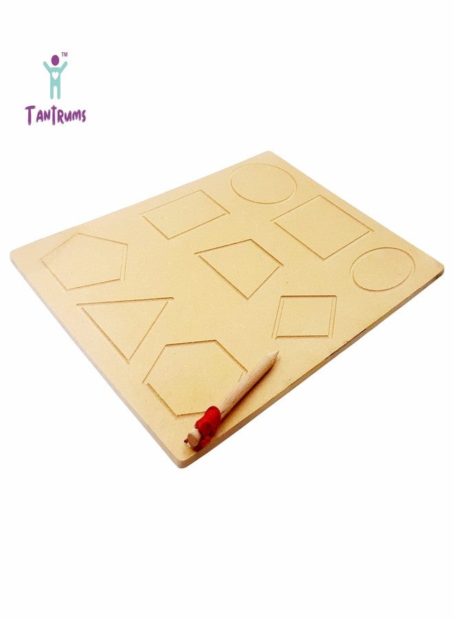 Tantrums Tracing Geometry Board for Fun Learning| Early Childhood Development Learning Toys for Fine Motor Skills (Multicolor 1 Piece) - Image 2