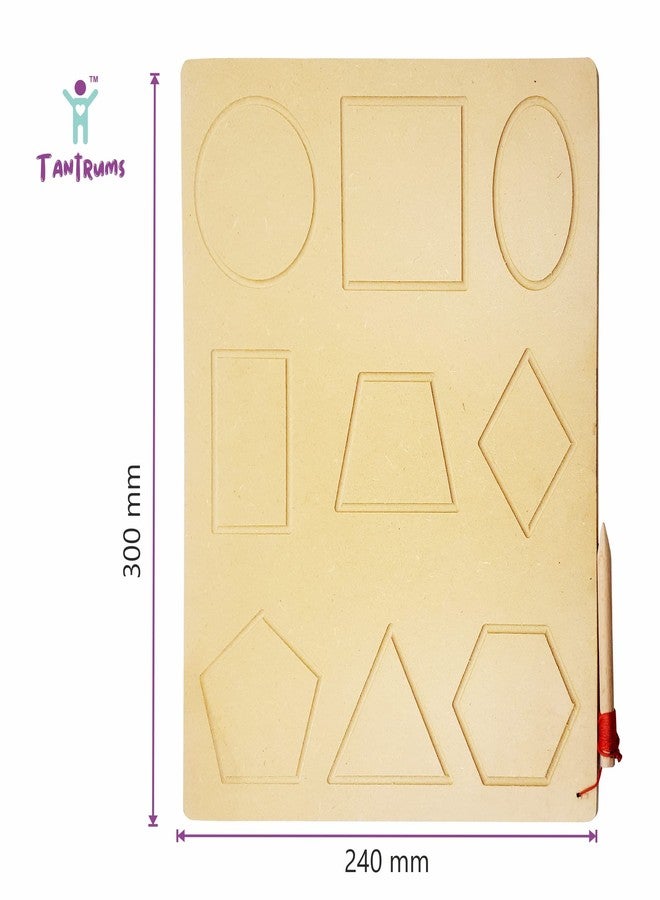 Tantrums Tracing Geometry Board for Fun Learning| Early Childhood Development Learning Toys for Fine Motor Skills (Multicolor 1 Piece) - Image 3