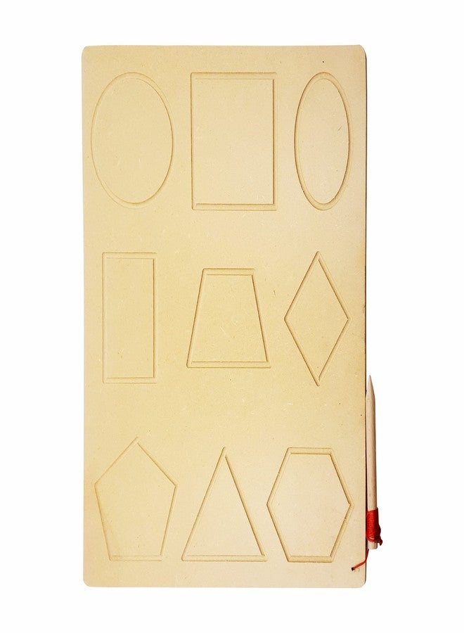 Tantrums Tracing Geometry Board for Fun Learning| Early Childhood Development Learning Toys for Fine Motor Skills (Multicolor 1 Piece) - Image 1