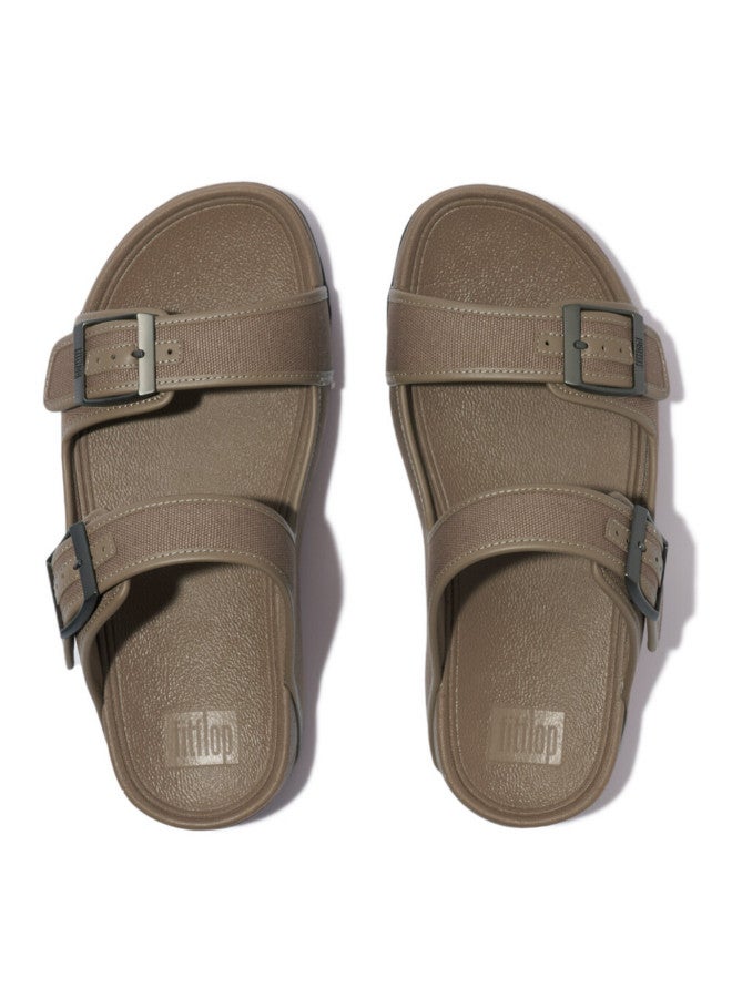 FitFlop 049-762 صندل رجالي من Fitflop GD6-A76 Gogh Moc شبشب رجالي من القماش باللون الرمادي  - Image 2