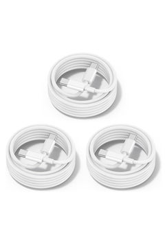 General 60W USB C to USB C Cable [3Pack] iPhone 15 Fast Charging Cable,6ft Long USB-C to USBC Power Cord for iPhone 15/15 Pro/15 Plus/15 Pro Max,MacBook Pro Air/IPad Air 4/5/iPad Pro 12.9/11(White)  - Image 1