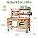 ROBUD Mud Kitchen for Kids Outdoor Wooden Kids Mud Kitchen with Removable Sink Planting Cup Oven Chalkboard Utensils Storage Green Outdoor Play Kitchen for Ages 3 - Image 4