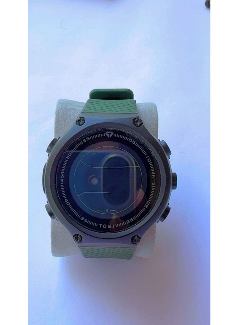 TOMI Brand New TOMI TM-1810G Men's Military Sports Watch | Water Resistant Digital Tactical Wristwatch with Premium Green Silicone Strap & Stainless Steel Back - Image 1