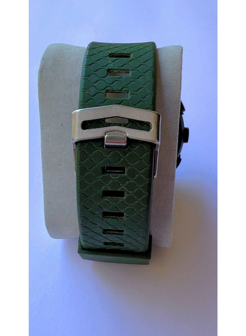 TOMI Brand New TOMI TM-1810G Men's Military Sports Watch | Water Resistant Digital Tactical Wristwatch with Premium Green Silicone Strap & Stainless Steel Back - Image 2