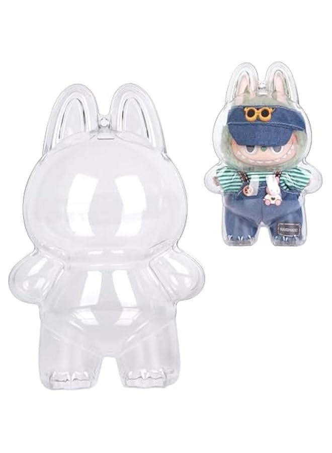Arabest Protective Case Compatible for LABUBU The Monsters – Crystal-Clear Hard Display Box with Keychain & Dustproof Cover, Secure Backpack Hooks for Shelf/Outdoor Showcase (Doll Not Included)  - Image 1