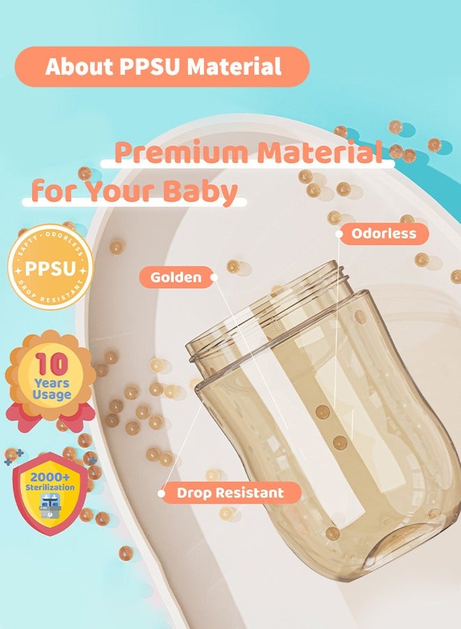 SUPERMAMA Baby Sippy Cup PPSU Spill Proof Toddler Straw Water Bottle 325ml BPA Free Easy Hold for Boys Girls School Outdoor Indoor Everyday Use - Image 2