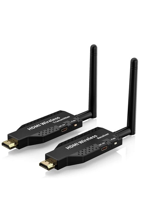 Long Range 50m Wireless HDMI Transmitter and Receiver - 1080P 4K HD Wireless HDMI Extender Adapter for Streaming Video/Audio from Laptop/PC to TV/Projector/Monitor