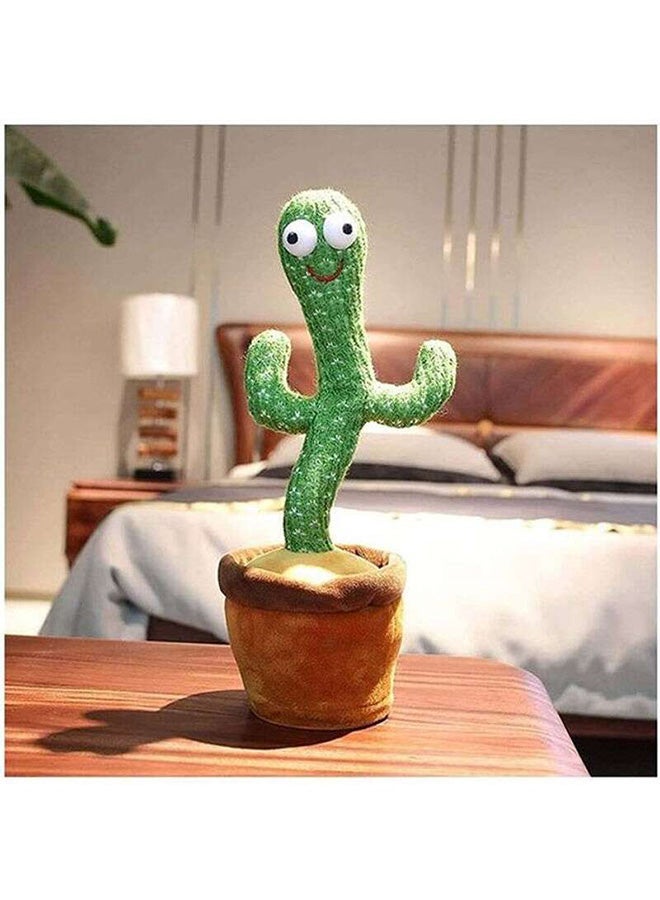 Electric Dancing Plant Cactus Plush Stuffed Toy - Green/Brown with Music for Kids - Image 5