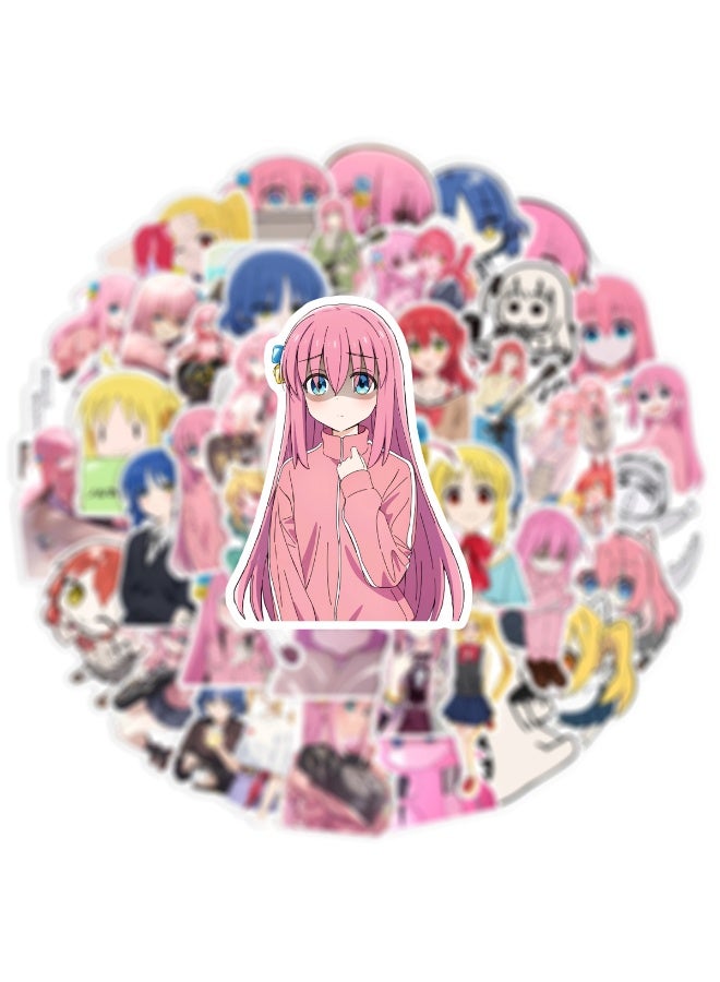 NIBEMINENT 50 Pcs Little Girl Deco Kit Waterproof Stickers, High Definition Printing Bright Colors, Suitable for Laptop Skateboard Luggage Water Bottle Guitar DIY - Image 3