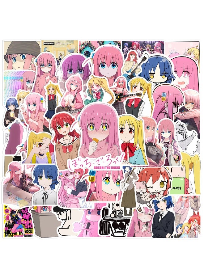 NIBEMINENT 50 Pcs Little Girl Deco Kit Waterproof Stickers, High Definition Printing Bright Colors, Suitable for Laptop Skateboard Luggage Water Bottle Guitar DIY - Image 1