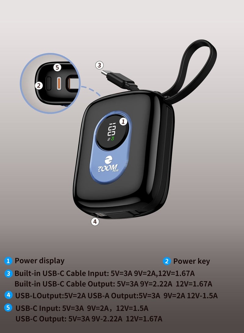 زوم تصميم أنيق مع طاقة موثوقة - بنك الطاقة Zoom Plus ZP100 سريع الشحن مع دعم متعدد المنافذ وشاشة LED ذكية - Image 1