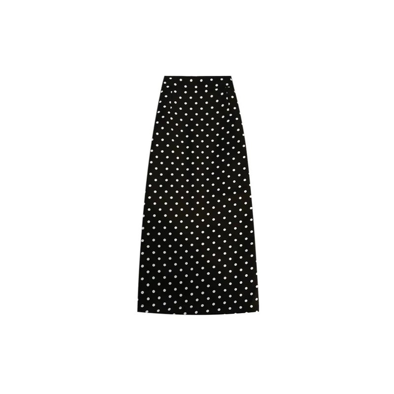 Polka Dot A-Line Midi Skirt - Image 5