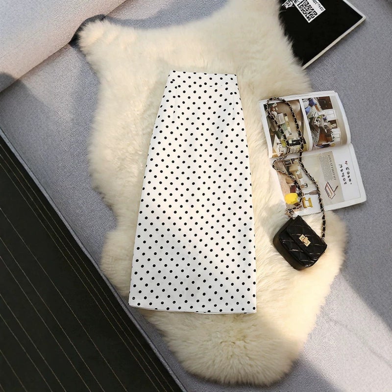 Polka Dot A-Line Midi Skirt - Image 3
