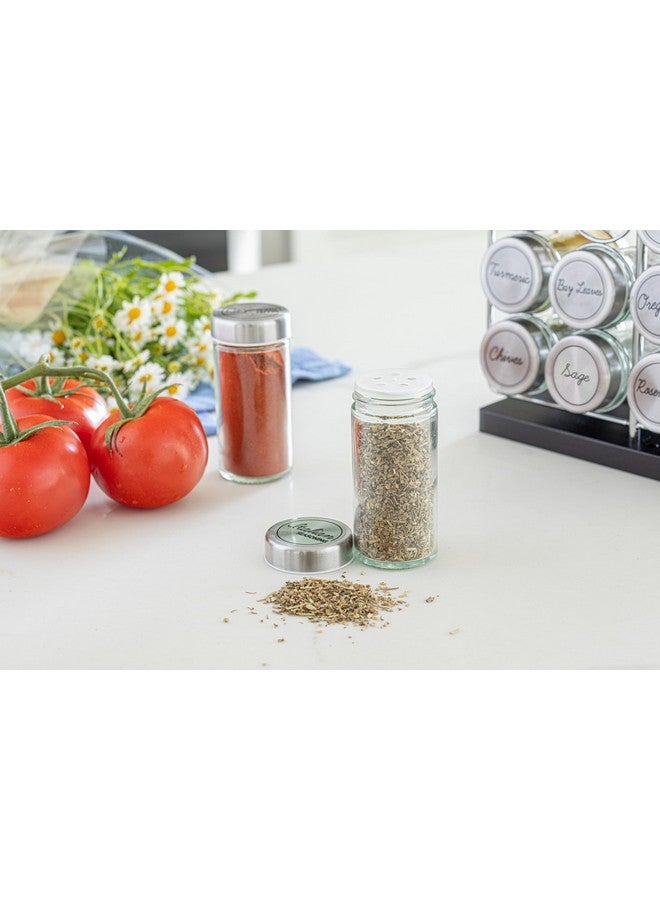 Orii 20 Jar Spice Rack Stainless Steel with Spices Included - Standing Rack Shelf Holder & Countertop Spice Rack Tower Organizer for Kitchen Spices with Spice Refills for 5 Years - Image 3