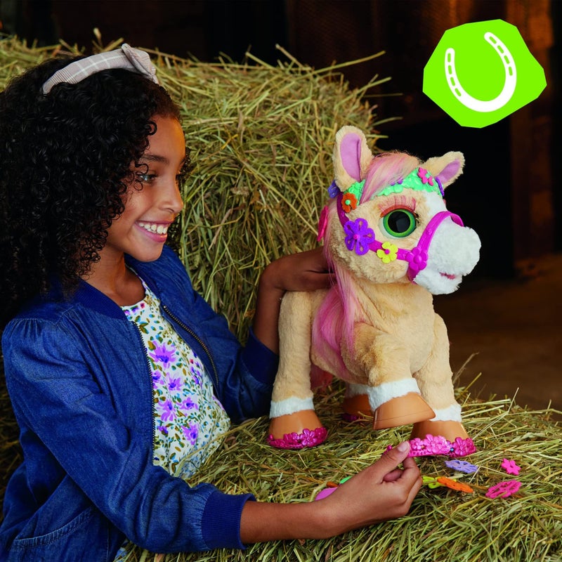 FurReal Cinnamon, My Stylinâ€™ Pony Toy, 14-Inch Electronic Pets, 80+ Sounds & Reactions, 26 Accessories, Interactive Toys for 4 Year Old Girls and Boys and Up - Image 2