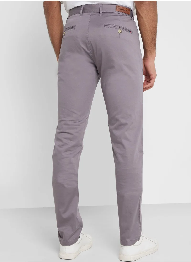 Thomas Scott Thomas Scott Men Smart Slim Fit Easy Wash Cargos Trousers
