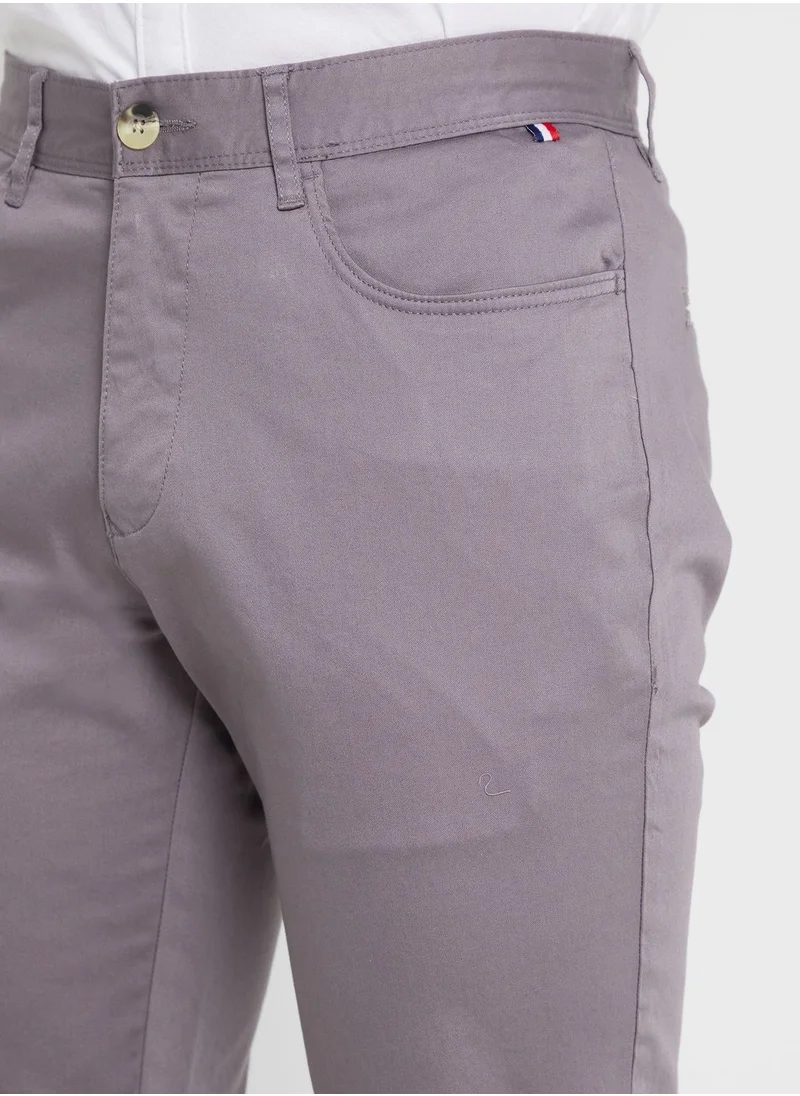 Thomas Scott Thomas Scott Men Smart Slim Fit Easy Wash Cargos Trousers