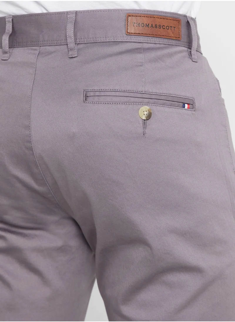 Thomas Scott Thomas Scott Men Smart Slim Fit Easy Wash Cargos Trousers