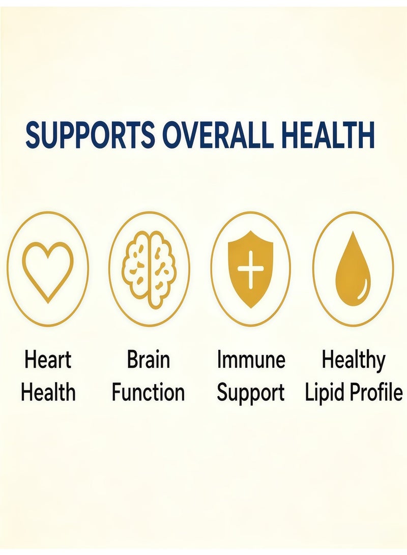 Omega 2PCS Premium Omega-3 Fish Oil Concentrated Formula with EPA and DHA for Optimal Lipid Profile and Immune Support - Gluten-Free, 100 Fish Gelatin Softgels - Image 3